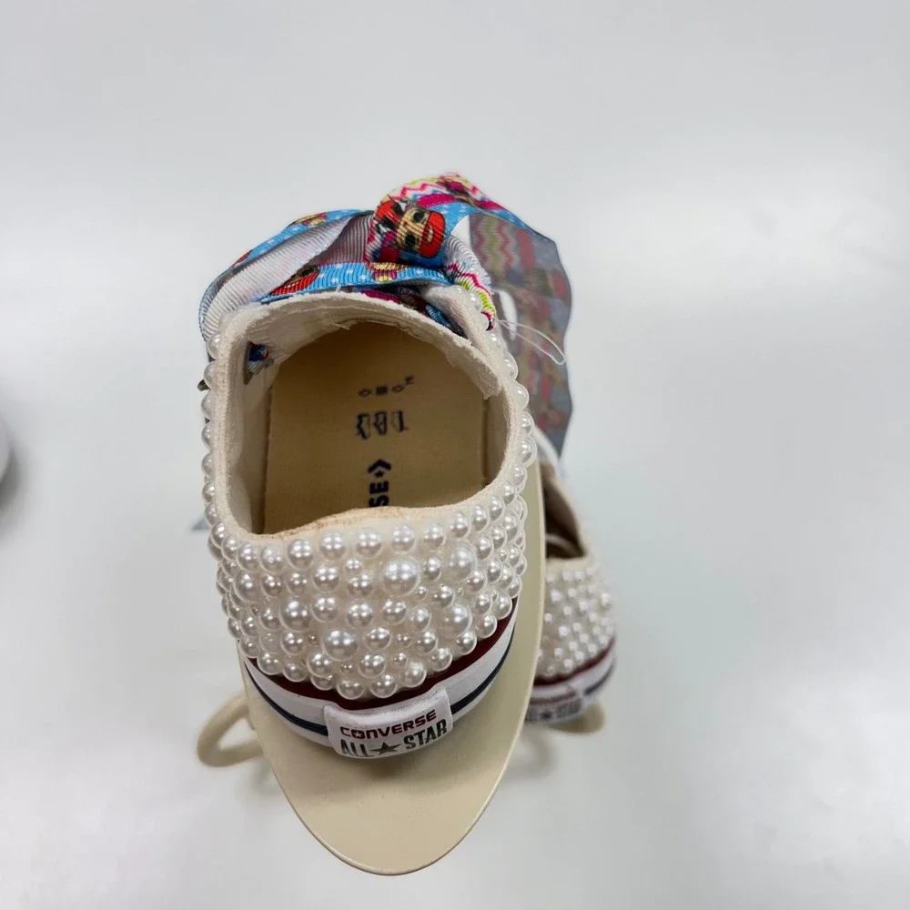 Converse Chuck Taylor All Star Baby Pearl Custom LOL Surprise Ribbon  7.5